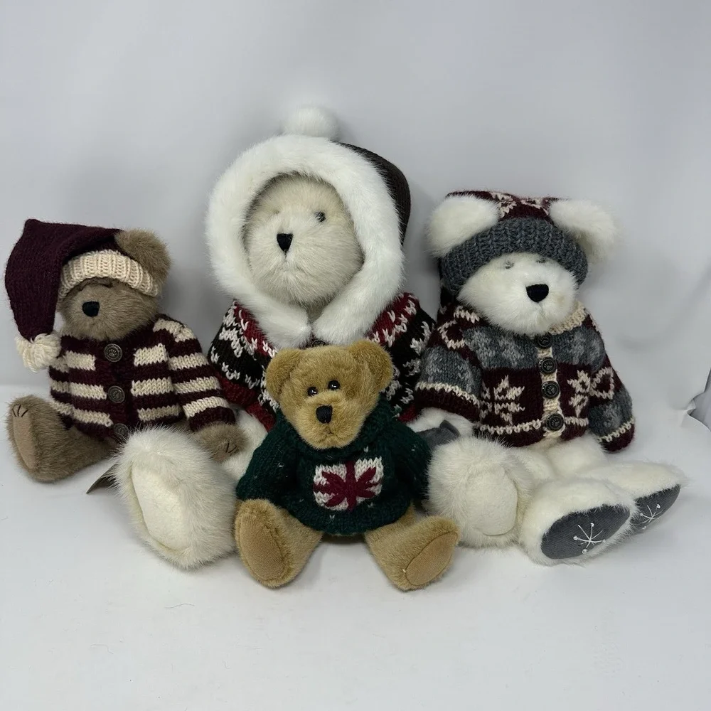 Boyds Bears Collection Lot of 4 Christmas Sweaters With Tags